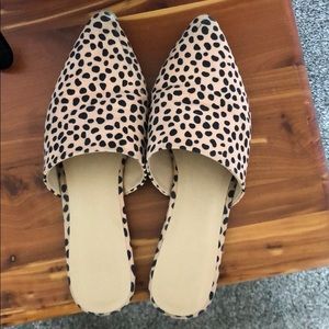 Womens Flat Mules Sandals Pointed Toe Loafer